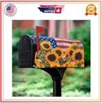 Izus Patriotic Sunflower Magnetic Mailbox-covers Spring-summer American-flag. Fixed Price $14.04.