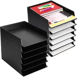 Wenqik 12 Pcs Stackable Paper Trays Rectangular Plastic Holder Desktop. Fixed Price $103.43.