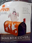 Pumpkin Hollow Halloween Ghosts Mailbox Cover 18" 25" Orange W/stuffed. Fixed Price $12.00.