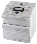 Wood Charity Donation Collection Box Office Suggestion Ballot With Wide. Fixed Price $61.16.