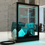 Hemylu Tip Jar With 2 Sign Holders, Led Light & Lock For Bar Party, Donatio.... Fixed Price $76.63.
