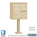 Salsbury Cluster Box UNIT,4 DOORS&2 Parcel Lockers In Sandstone Usps Type V. Fixed Price $3205.63.