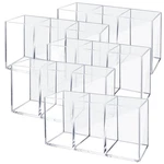 Lemecima 5 Pack Acrylic Pencil Holder - 3 Compartment Clear. Fixed Price $36.40.
