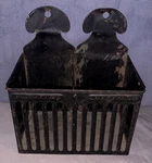 Primitive Antique Metal Wall Mail Holder Labeled Post Office & Delivered. Fixed Price $41.99.