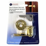 Hickory Hardware Cabinet Cam Lock (1/2 Maximum Thickness) Polished Brass #1278. Fixed Price $5.99.