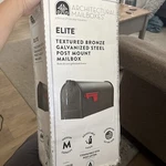 Elite Bronze Medium Steel Post Mount Architectural Mailboxes Open. Fixed Price $20.00.