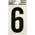 Hy-ko Vinyl In. Reflective Adhesive Number Six RV-25/6 Pack Of 10. Fixed Price $14.01.