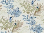 York Wallcoverings PSW1518RL Green Blue Handpainted Songbird Premium Peel.... Fixed Price $96.57.