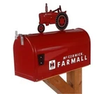 Farmall Mccormick Model Rural Mailbox With Topper Red. Fixed Price $109.84.