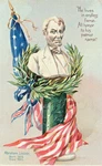 Patriotic American Flag C1910 Decoration Day Abraham Lincoln Unused Postcard. Fixed Price $12.50.