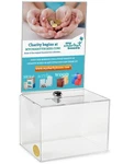 Acrylic Charity Donation Ballot Box Fundraising Coin Collection Tip 6.5" .... Fixed Price $48.94.