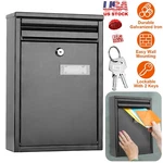 Wall Mount Mailbox Galvanized Iron Letter Post Locking Lockable Security. Fixed Price $34.43.