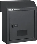 Heavy Duty Steel Mail Drop Box With 12" Combination Lock - Dark Gray. Fixed Price $92.99.