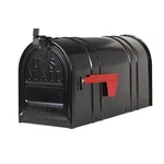 Postal Mailbox Post-mount Classic Black Steel Usps Approved Large Capacity. Fixed Price $46.83.