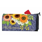 New Sunflowers & Daisy Denim Mailbox Cover Magnetic Wraps Studio Tw. Fixed Price $29.00.