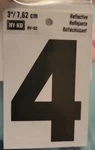 Hy-ko Vinyl 3 In. Reflective Adhesive Number Four RV-50-4 Pack Of 10 Usa. Fixed Price $13.41.