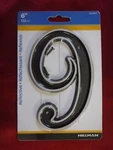 Brand New Sealed! Hillman 6" Number #9 - Reflective Plastic 845901 Free Shipping. Fixed Price $8.00.