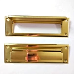 Qcaa Solid Brass Mail Slot 10X3" With Inner Plate Frame Polished. Fixed Price $51.07.