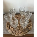 Vintage Indiana Glass Whitehall Pattern Cubist Wine Goblets Set Of 6 Retro. Fixed Price $38.00.