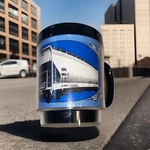 Vintage Thermo Serv Train Car, Fathers Day Gift Railroad Mug- Very Unique. Fixed Price $5.99.