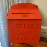 Letters To Santa Mailbox Red Hearth & Hand With Magnolia Metal House Wall Mount. Fixed Price $33.99.