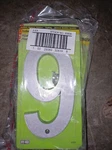 (5 Pcs) Hy-ko 30809 Reflective Plastic Number (nine) Silver, 6 15,2 Cm. Fixed Price $34.99.