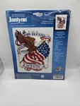 Janlynn God Bless America Patriotic Counted Cross Kit 23-113 Eagle Flag 10 X. Fixed Price $11.00.