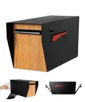 Black Modern Post Mount Steel Metal Rear Door All Weather Proof. Fixed Price $193.19.