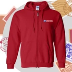 Full-zip Hooded Sweatshirt Embroidery Pocket Size Logo Postal Worker Office. Fixed Price $34.99.