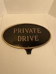 Montague Metal Products Black And Gold Private Drive Sign. Fixed Price $35.00.