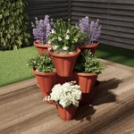 Stacking Flower Pot Tower- Space Saving Set Of 3 Indoor Outdoor Vertical Plastic. Fixed Price $31.19.