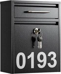 Land Voi Mailbox For Outside Wall Mount, Heavy Duty Rustproof, Anti-theft Lockin. Fixed Price $99.14.