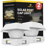 Solar Post Lights Outdoor, 2 Pack - Dual Color, Warm & Cool White Adjustable .... Fixed Price $30.90.