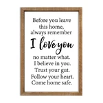 Before You Leave This Home Sign Wall Art Decor 16X11 Inch Rustic Farmhouse Li.... Fixed Price $36.49.
