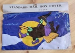 Vintage Halloween Standard Mail Box Cover 18"L 20"W Witch Black Cat 1994. Fixed Price $12.00.