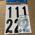 HILLMAN-842274 3" Peel-off Black & White Vinyl Numbers Pack. Fixed Price $6.09.