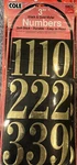 Vintage 1993 3" Mailbox Mylar Numbers Black & Gold Self-stick Easy Read Usa Cole. Fixed Price $12.00.
