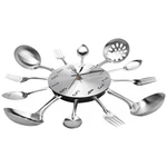 Metal Kitchen Cutlery Wall Clock 14 Inch With Fork Spoon 3D Non TICKING3506. Fixed Price $23.92.
