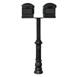 Qualarc, Hanford Twin Post, (base 7 & No Scrolls, Adress Plates) Black. Fixed Price $1255.00.