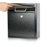 Steel Key Mail Boxes For Outside, Locking L, Black. Fixed Price $68.01.