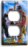Native American Indian Chief Warrior Tribe Horse Light Switch Outlet Plate Decor. Fixed Price $16.19.