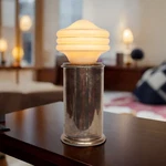 Spaceage Design Table " Wild Tambour Canon Pi Unique Lampe Opal Nickel. Fixed Price $311.50.