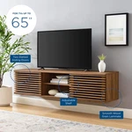 Modway Render Wood Wall-mount Media Console Stand For Up To 65" In Walnut. Fixed Price $240.99.