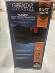 Gibraltar Mailboxes Roughneck Plastic Post Mounted Black 9-3/4. Fixed Price $18.74.