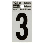 Hy-ko 1.25" Reflective Number 3 (10 Pcs.). Fixed Price $12.65.