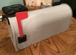 Metal Mailbox With Red Flag Solar Group Brand Just Needed Big For. Fixed Price $39.99.
