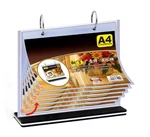Kafenda T-shaped Multi-page Flip Acrylic Sign Holder, Menu/photo/advertising/.... Fixed Price $35.51.