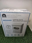 Architectural Mailboxes Designer Galvanized Locking Wall Mount White. Fixed Price $22.81.
