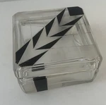 Karl Palda Glass Lidded Square Box Art Deco Geometric 1930S 1920S Black Enamel. Fixed Price $299.99.