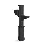 Mayne Westbrook Mailbox Post With Standard Arm Planter 56.5IN Tall, Black. Fixed Price $221.32.